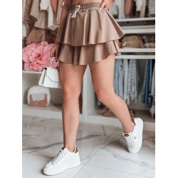 Sieviešu brūni mini svārki Falbela