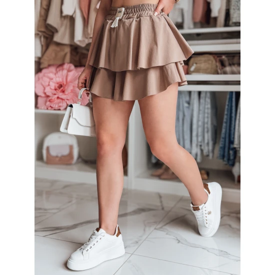 Sieviešu brūni mini svārki Falbela CY0498