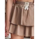 Sieviešu brūni mini svārki Falbela CY0498