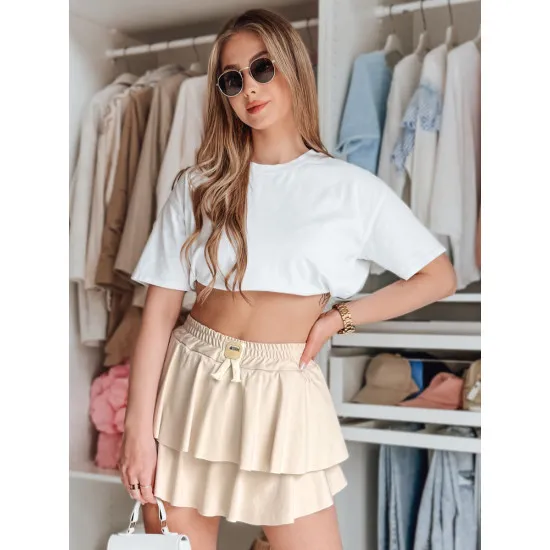Sieviešu brūni mini svārki Falbela CY0497