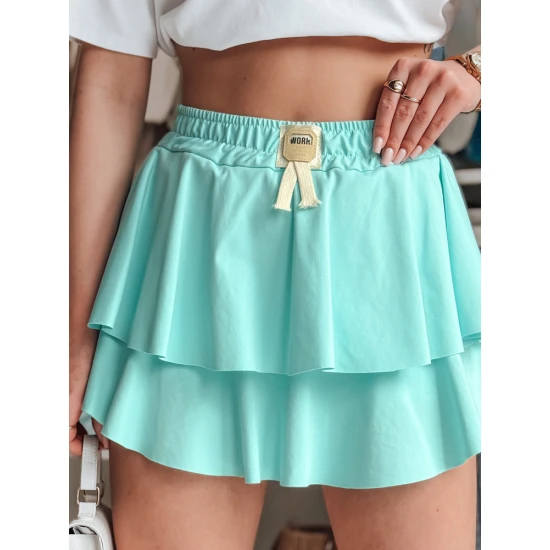 Sieviešu piparmētru mini svārki Falbela CY0495