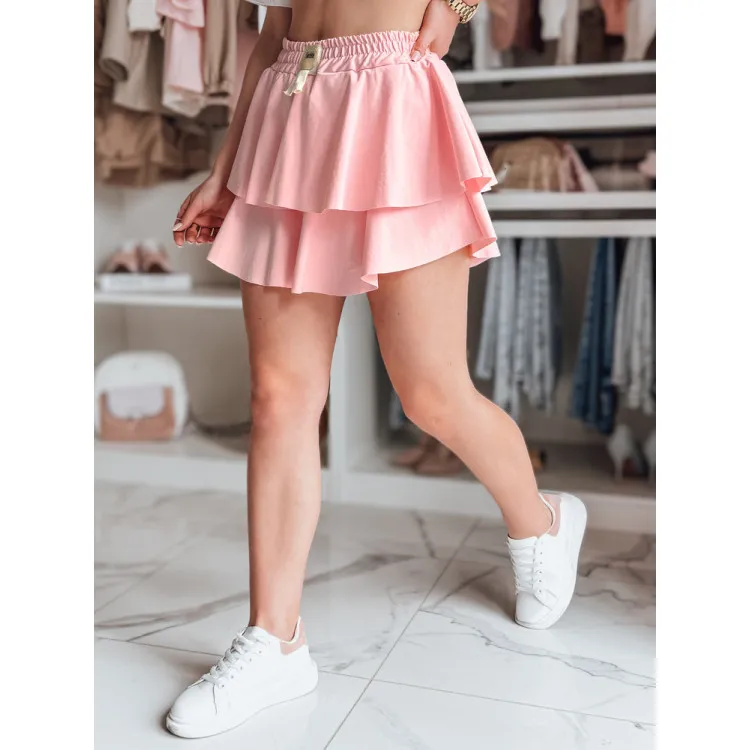 Sieviešu rozā mini svārki Falbela CY0492