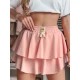 Sieviešu rozā mini svārki Falbela CY0492