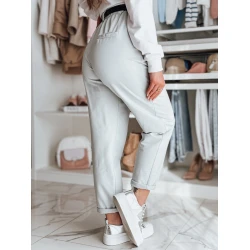 Sieviešu gaiši pelēkas bikses ar jostu Taizeme