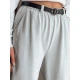 Sieviešu gaiši pelēkas bikses ar jostu Taizeme UY2553