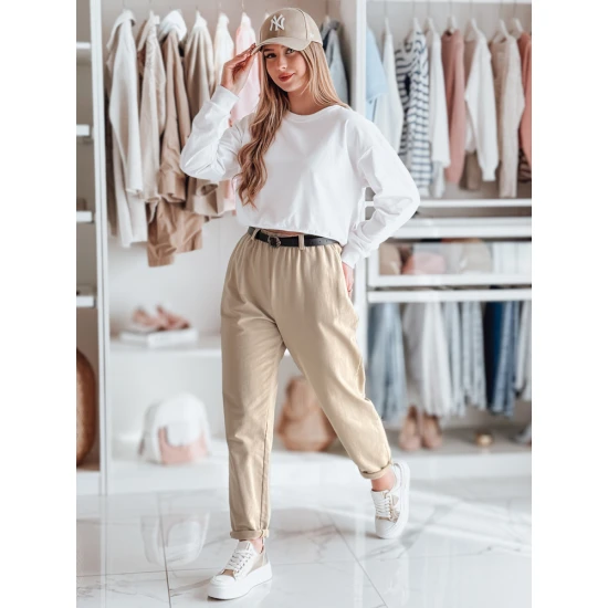 Sieviešu brūnas bikses ar jostu Taizeme UY2549