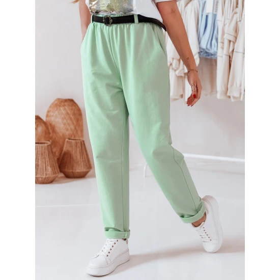 Sieviešu gaišas piparmētru bikses ar jostu Taizeme UY2552