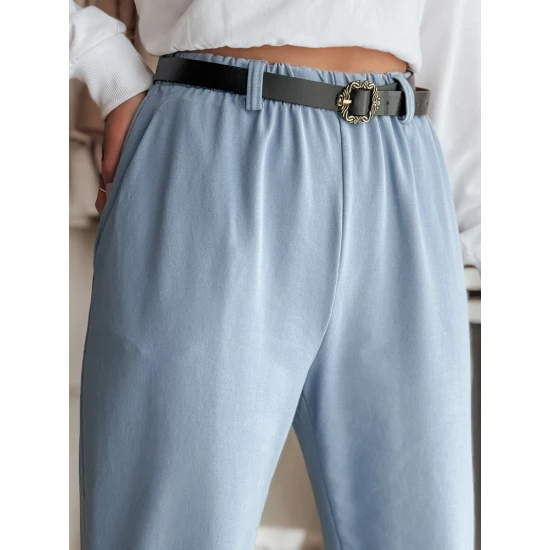 Sieviešu zilas bikses ar jostu Taizeme UY2550