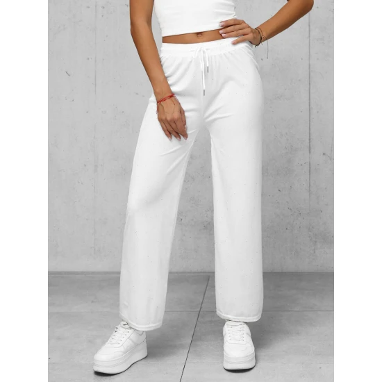 Sieviešu baltas platas samta bikses Metāls Bikses
