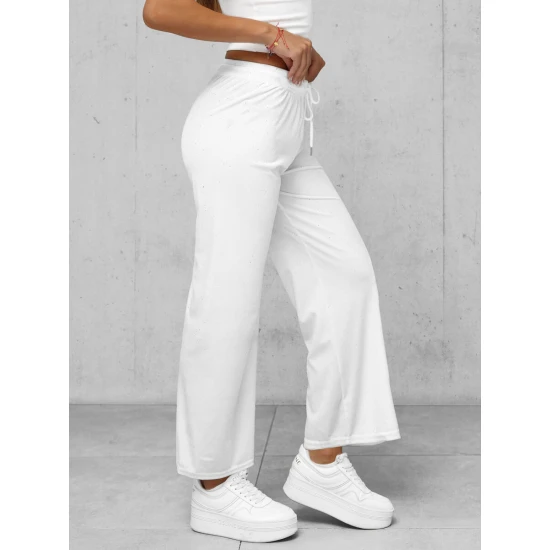 Sieviešu baltas platas samta bikses Metāls Bikses