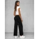 Sieviešu melnas platas samta bikses Metāls JS/92K519/3