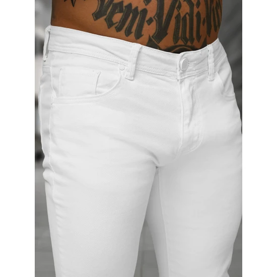 Vīriešu balti šauri džinsi Jen O/YB661