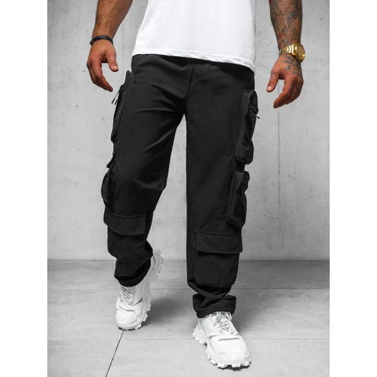 Vīriešu melnas bikses Kent O/PS5528