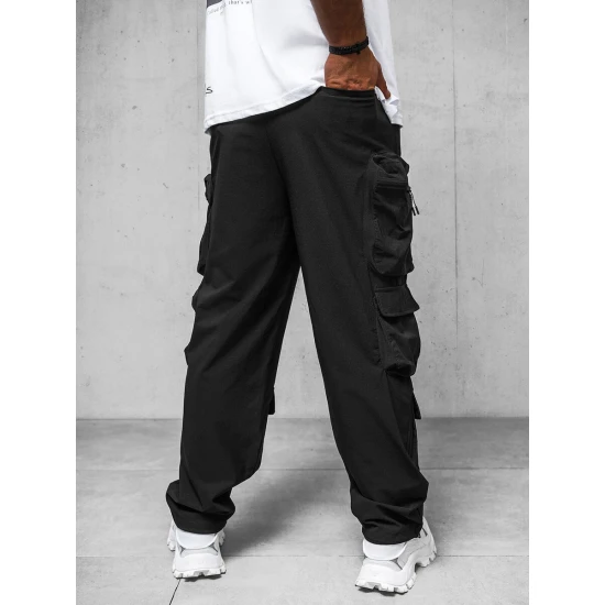 Vīriešu melnas bikses Kent O/PS5528