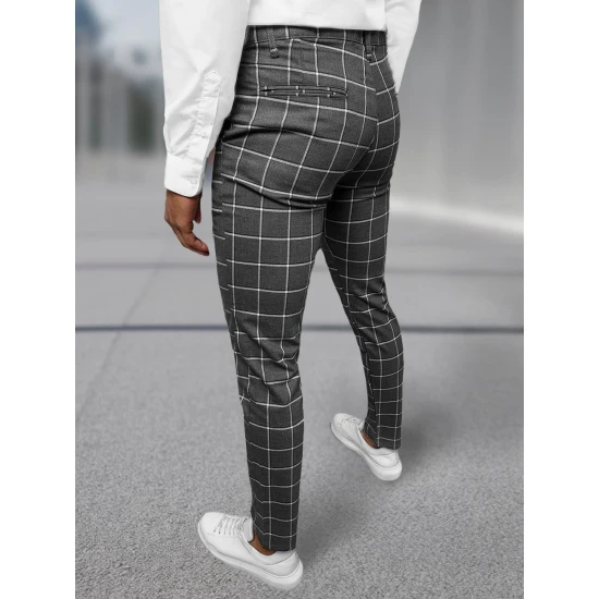 Akcija: tumši pelēkas klasiskās bikses Voel DJ/5522