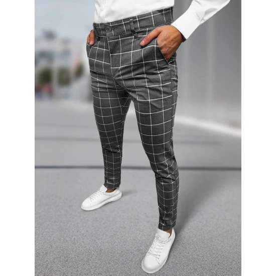 Akcija: tumši pelēkas klasiskās bikses Voel DJ/5522