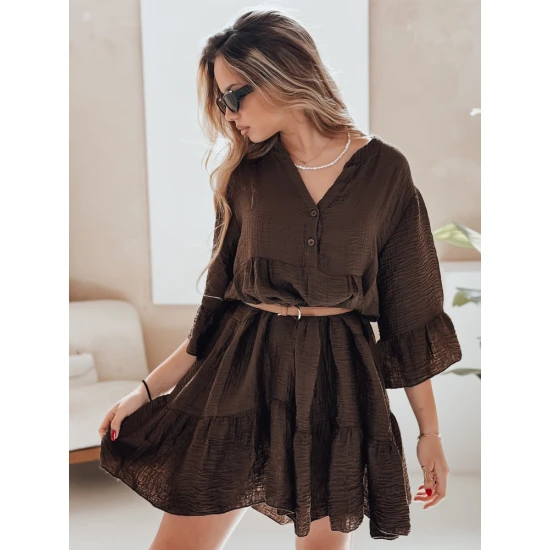Sieviešu tumši brūna vasaras kleita Lyvonne EY2617