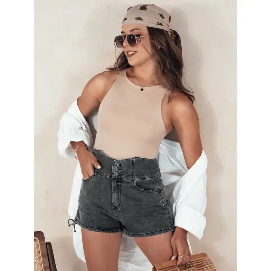 Sieviešu melni džinsa šorti Jeanlove SY0377