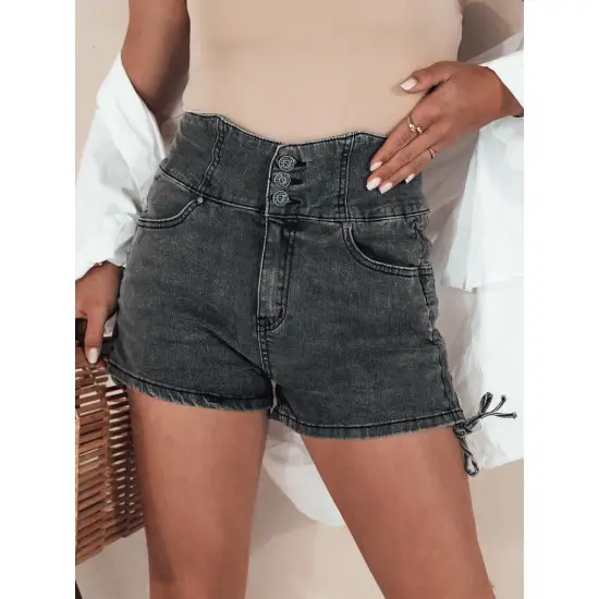 Sieviešu melni džinsa šorti Jeanlove SY0377