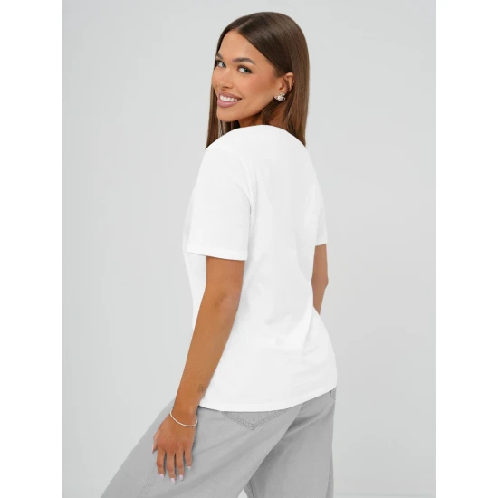 Sieviešu balts T-krekls Inlove JS/R61658