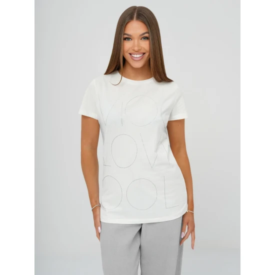 Sieviešu balts T-krekls Cool JS/YJ77841