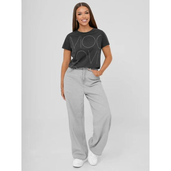 Sieviešu tumši pelēks T-krekls Cool JS/YJ77841