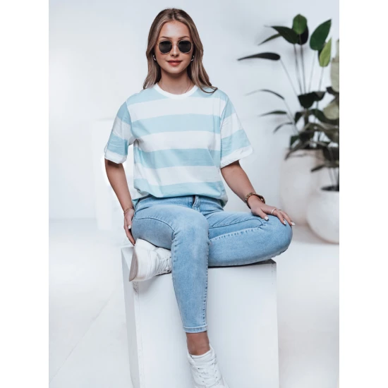 Sieviešu svītrains zils krekliņš Almin RY2562