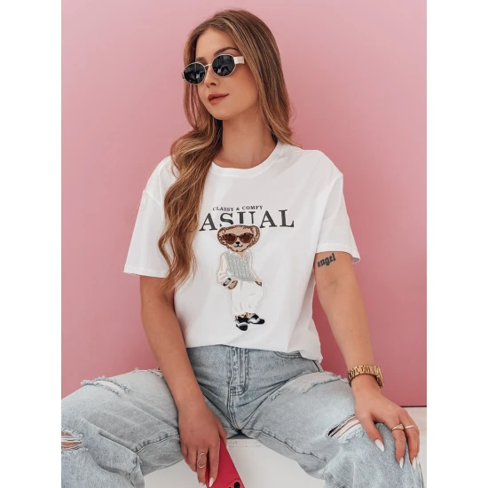 Sieviešu melns T-krekls Classy RY2874