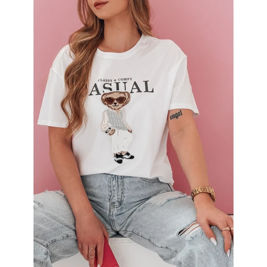 Sieviešu melns T-krekls Classy RY2874