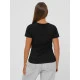 Sieviešu melns T-krekls Fact JS/96T690/3