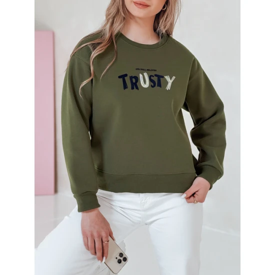 Sieviešu haki džemperis Trusty BY1409