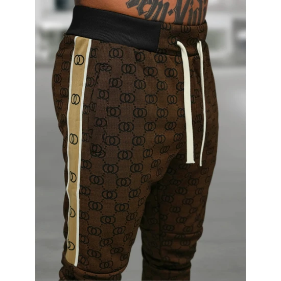 Vīriešu brūns treniņtērpu komplekts Design