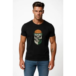 Vīriešu melns krekls Skull and Ball