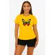 Sieviešu dzeltens T-krekls Butterfly PK4025