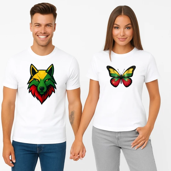 Balts T-kreklu komplekts Wolf-Dragon PK4026