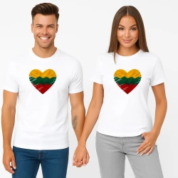 Balts T-kreklu komplekts Sirds