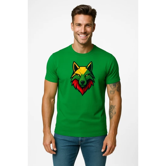 Vīriešu zaļš T-krekls Wolf PK4021