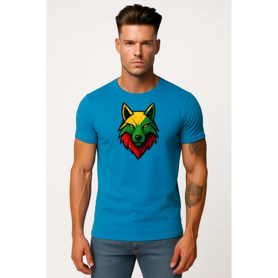 Vīriešu tirkīza T-krekls Wolf PK4021