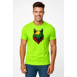 Vīriešu zaļš flīsa T-krekls Wolf
