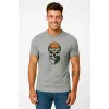 Vīriešu gaiši pelēks krekliņš Skull and Ball PK4022