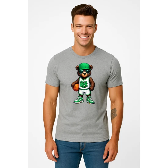 Vīriešu gaiši pelēks T-krekls Coon bez džempera PK4020