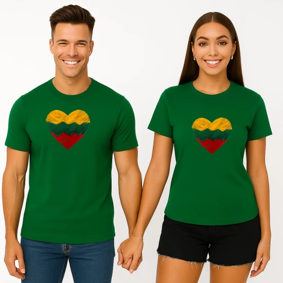 Zaļš T-kreklu komplekts Sirds PK4028