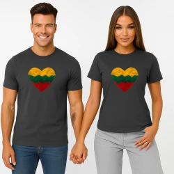 Tumši pelēks T-kreklu komplekts Heart