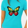 Sieviešu gaiši zils T-krekls Butterfly PK4025