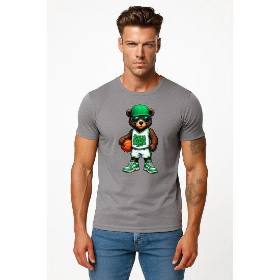 Vīriešu pelēks T-krekls Coon bez džempera PK4020