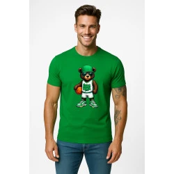 Vīriešu zaļš T-krekls Coon bez džempera