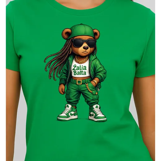 Sieviešu zaļš T-krekls Bear PK4023