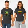 Tumši pelēks T-kreklu komplekts Heart Geometric Wolf PK4027