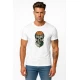 Vīriešu balts krekls Skull and Ball PK4022