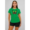 Sieviešu zaļš T-krekls Butterfly PK4025
